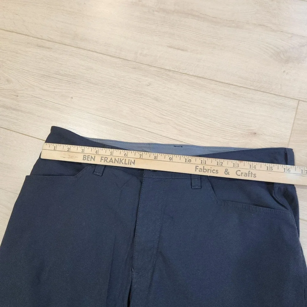 Eddie Bauer Tech Pants Mens 34x32 Black Nylon Stretch Hiking Outdoor Lightweight